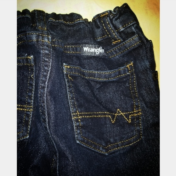 4T adjustable Wrangler dark blue jeans like new - Picture 3 of 5